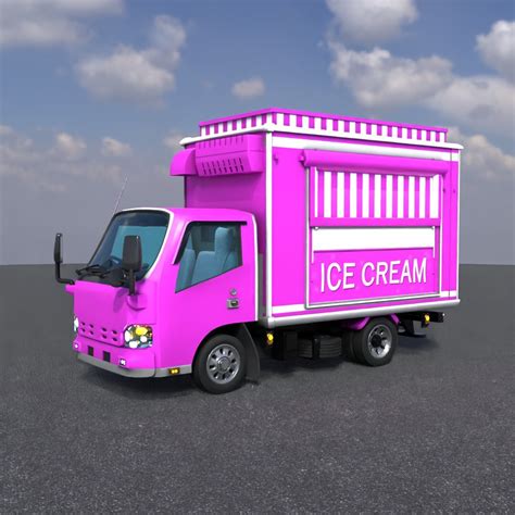 Artstation Ice Cream Truck Ver1 0 3d Blender No Credit