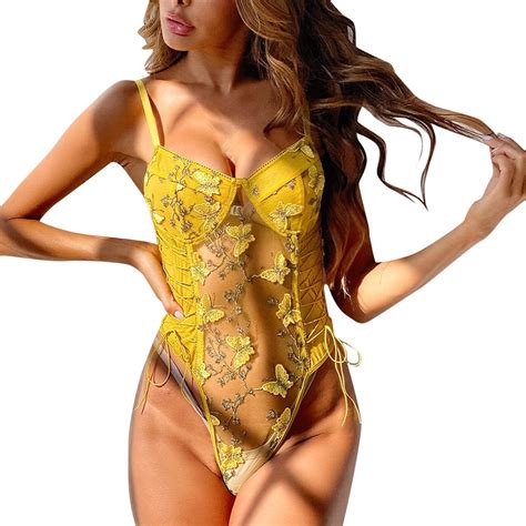 Lingerie Feminina De Renda Bordado De Flores E Borboletas Body Sexy Lingerie Sexy De Malha