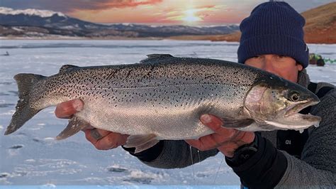 Ice Fishing Antero Reservoir For Big Trout In Colorado Youtube