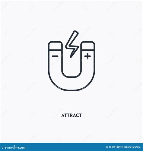 Attract Outline Icon Simple Linear Element Illustration Isolated Line