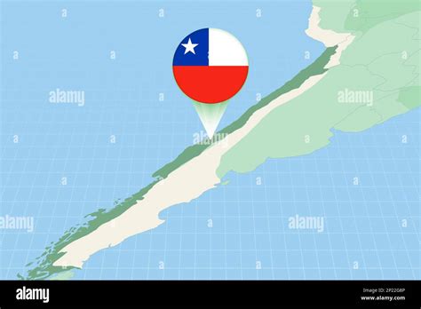 Ilustración De Mapa De Chile Con La Bandera Ilustración Cartográfica