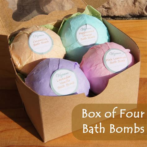 Bath Bombs Box Of Four All Natural 3 Oz Each In 2020 Natural