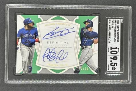 POP 1 TOPPS Definitive Dual Auto Vladimir Guerrero Jr Tatis Jr SGC 10 9