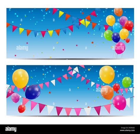 Color Glossy Balloons Card Background Vector Illustration Stock Photo