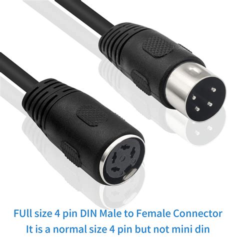 4 Pin DIN Connector Cable 9 8Feet 4 Pin DIN Male To Female Extension