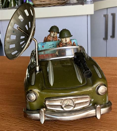 Sanshin Tin Toy Car Mercedes Army Radar Japan Catawiki