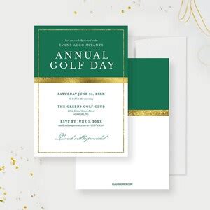 Annual Golf Day Invitation Template, Golf Birthday Invitations, Professional Golf Masters ...