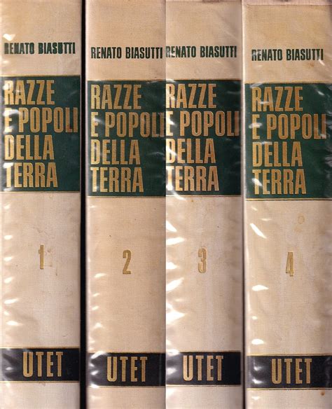 Le Razze E I Popoli Della Terra Vol 1° 2° 3 ° E 4° By Biasutti Renato Very Good 1967