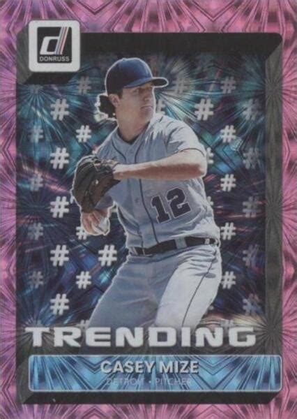 2022 Panini Donruss Trending Pink Fireworks T 10 Casey Mize For Sale