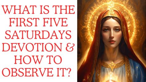 The First Five Saturdays Devotion YouTube