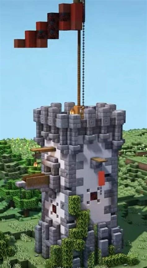 Torre Vigilancia De Piedra Minecraft Minecraft Architecture