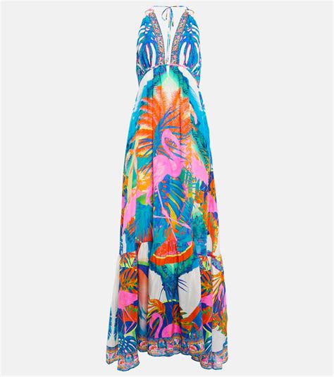 Embellished Silk Maxi Dress In Multicoloured Camilla Mytheresa