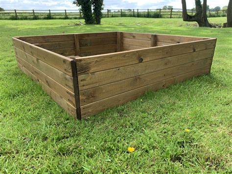 Wooden Raised Vegetable Box Bed Extra Deep 0 6m X 0 6m UK Garden Products