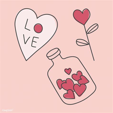 Valentine's Gift Doodle Vector Collection