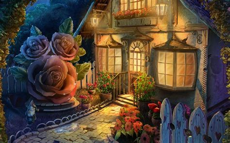 Solve Rose Cottage Jigsaw Puzzle Online With 150 Pieces