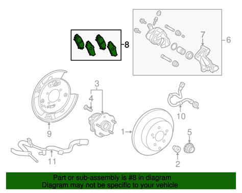 Lexus Disc Brake Pad Set Rear E Oem Parts Online