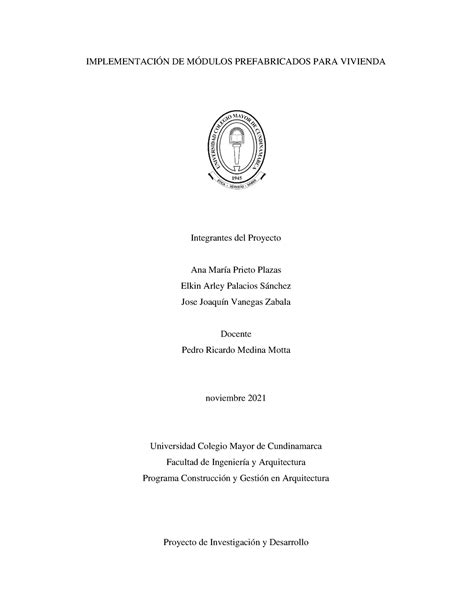 Grupo 7 B Trabajo DE Grado Palacios Prieto Vanegas Implementación