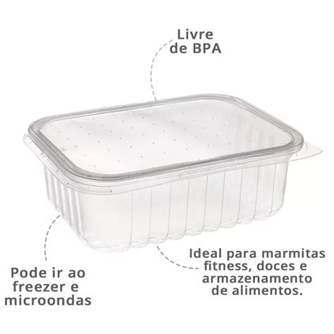 POTE RETANGULAR 1000ML PRAFESTA C 24