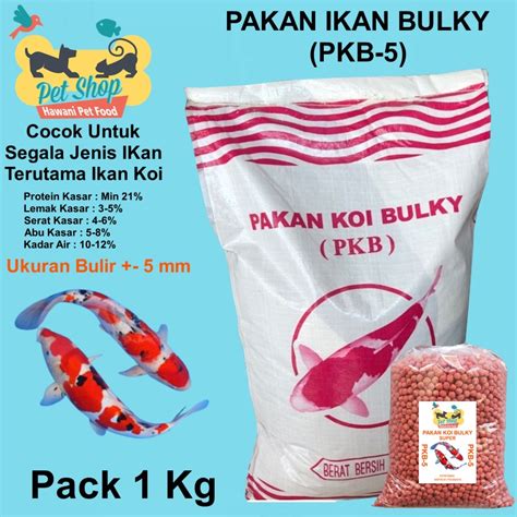 Jual Hawanips Pur Ikan Pakan Koi Pkb Ukuran Butir Mm Repack Gr