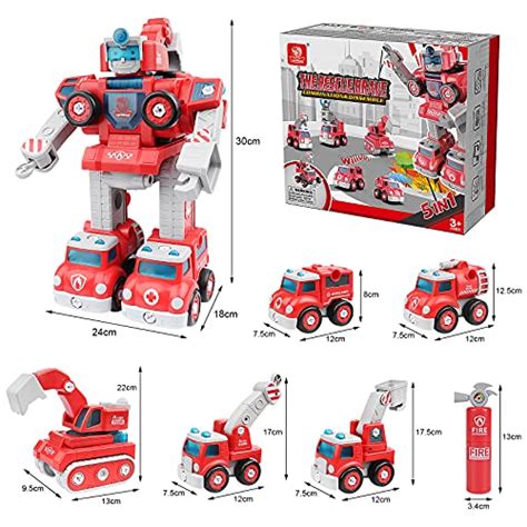 Vehicle Transformer Toys Set Asarly In Take Apart Robot Toys Set