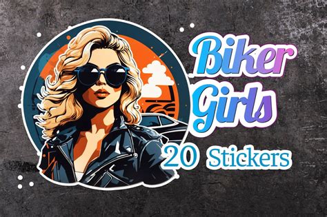 20 Biker Girl Stickers Cliparts Edgy And Stylish Hd For Scrapbooking