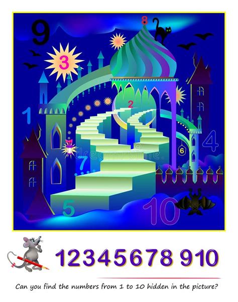 Can You Find The Numbers From 1 To 10 Hidden In The Picture Logic Puzzle Game Math Education