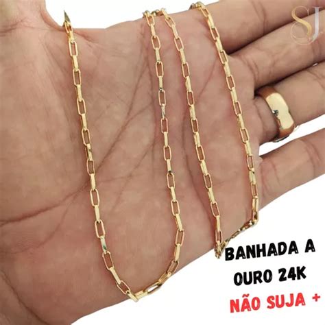 Corrente Social De Moeda Antiga Banhada A Ouro 24k Envio Hj Frete grátis