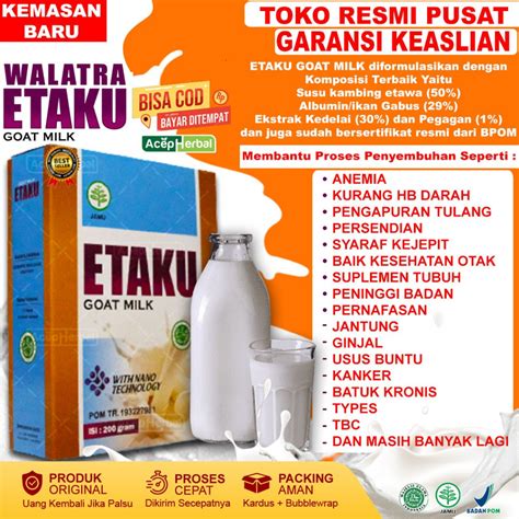 Jual Walatra Etaku Susu Kambing Original Dari Kambing Unggulan