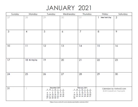 Vertex42 Calendar Template | Example Calendar Printable