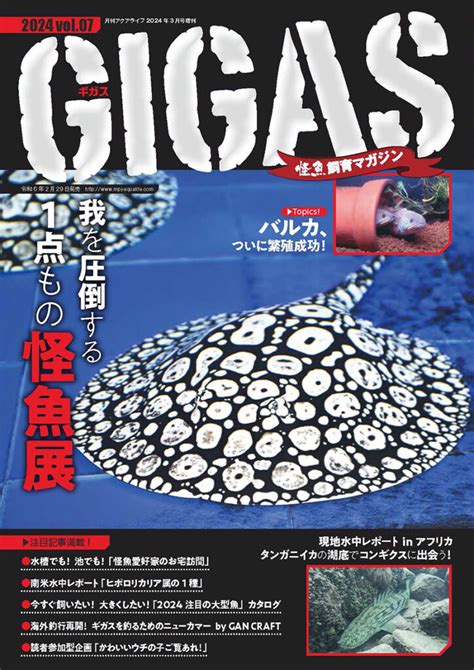 怪魚飼育マガジン Gigasギガス 2024 Vol07は2024年2月29日発売！ ｜ エムピージェー