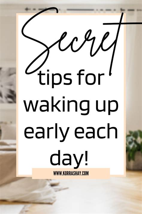 Secret tips for waking up early each day! | How to wake up early ...