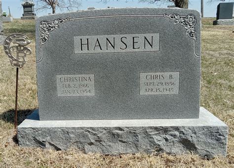 Chris B Hansen M Morial Find A Grave