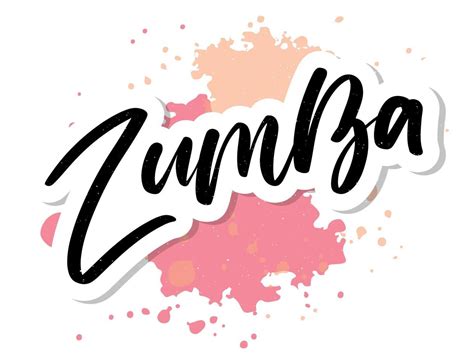 Zumba Dance Studio Text Calligraphy Word Banner Design Aerobic