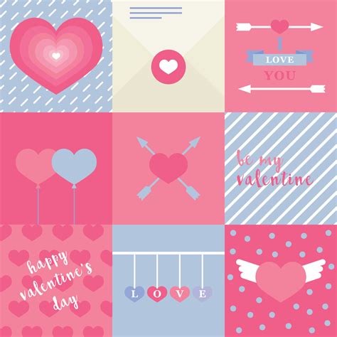 Cute Valentine Cards 14019664 Vector Art at Vecteezy