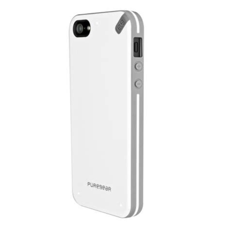 PureGear Slim Shell Case For Apple IPhone 5C White And Gray Vanilla