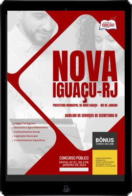 Apostila Prefeitura de Nova Iguaçu RJ em PDF Auxiliar de Serviços