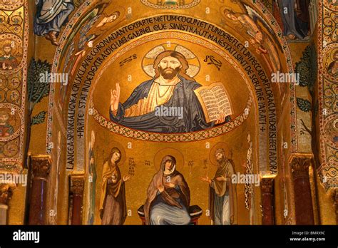 Mosaics from the Palatine Chapel, Palermo, Sicily Stock Photo - Alamy