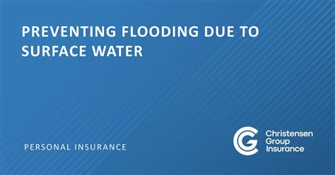 Preventing flooding due to surface water | Christensen Group