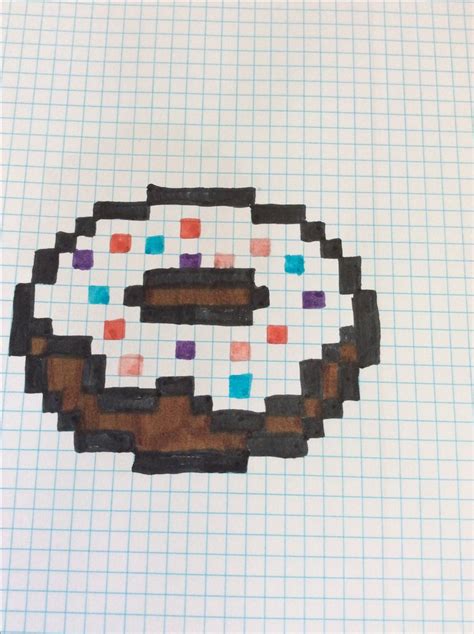 Pixel Art Donut Pixel Art Coloriage Pixel Art Pixel Art Facile