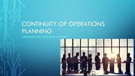 Continuity Of Operations Planning Ppt Download