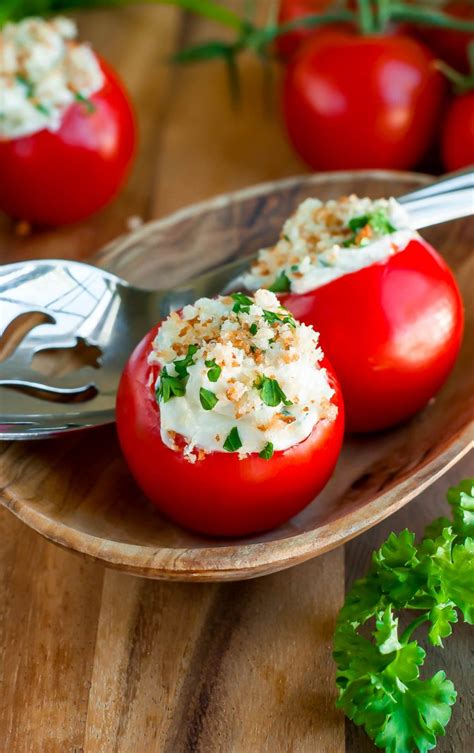 Goat Cheese Stuffed Tomatoes Peas And Crayons