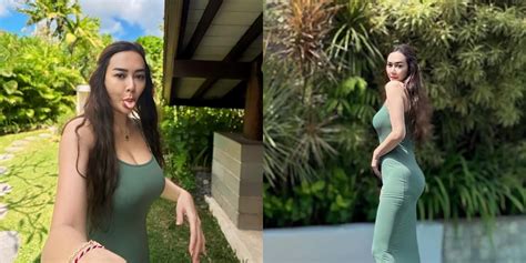 7 Portraits Of Aura Kasih During Vacation In Bali Becomes The Spotlight Hot Mom Shows Body Goals