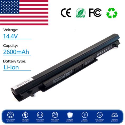 Battery for Asus K56CB-XO129H U53JC-XX086V A56CA-XX048H U43JC-WX139V ...