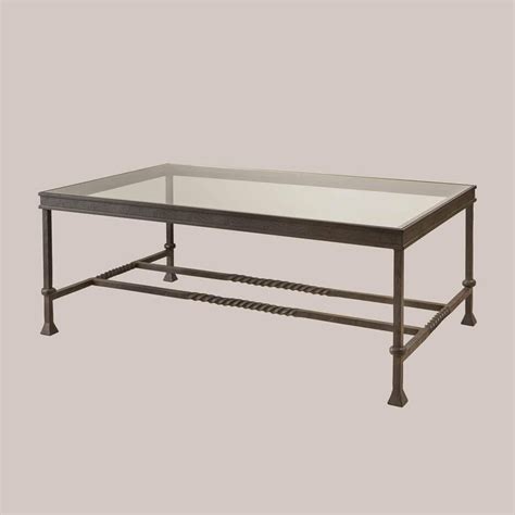 Iron Glass Rectangular Coffee Table Paul Ferrante