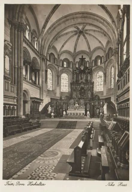 HISTORISCHE POSTKARTE VON Trier Dom Hochaltar Mit