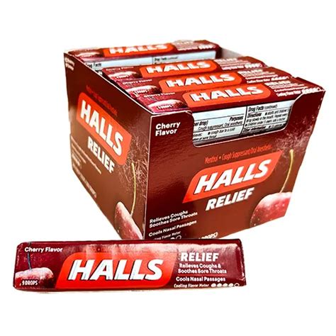 Halls Cherry Cough Drops 20s Pack Mater Trading Inc