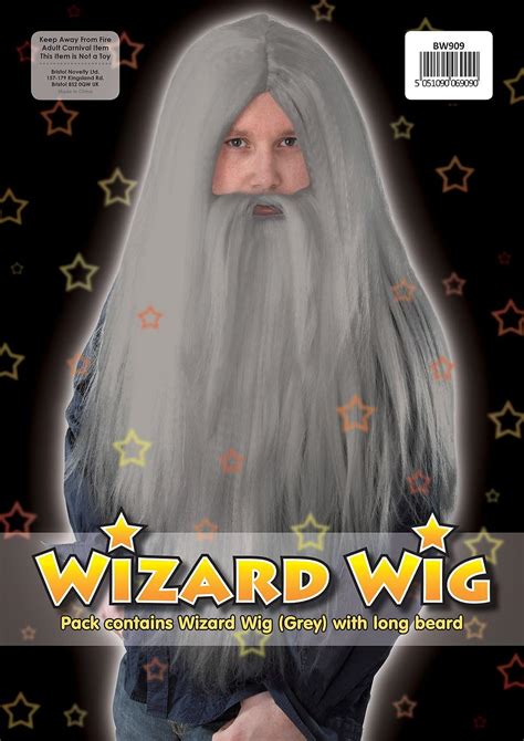 Bristol Novelty Bw Wizard Wig And Long Beard White One Size Toptoy