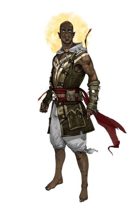 Male Aasimar Elf Monk Fighter Archer Pathfinder 2e Pfrpg Pfsrd Dnd