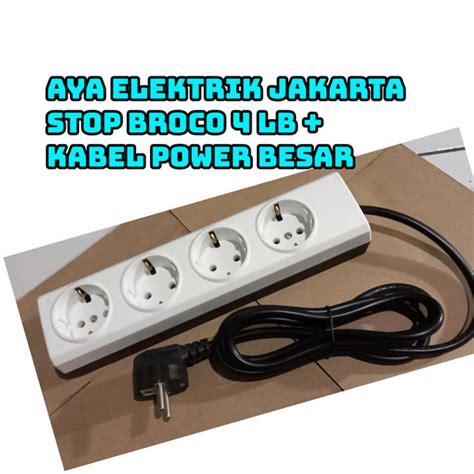 Jsbdg Stop Kontak Broco Lubang Panjang M M Kabel