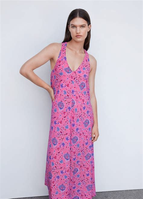 Floral Print Dress Women Mango Usa